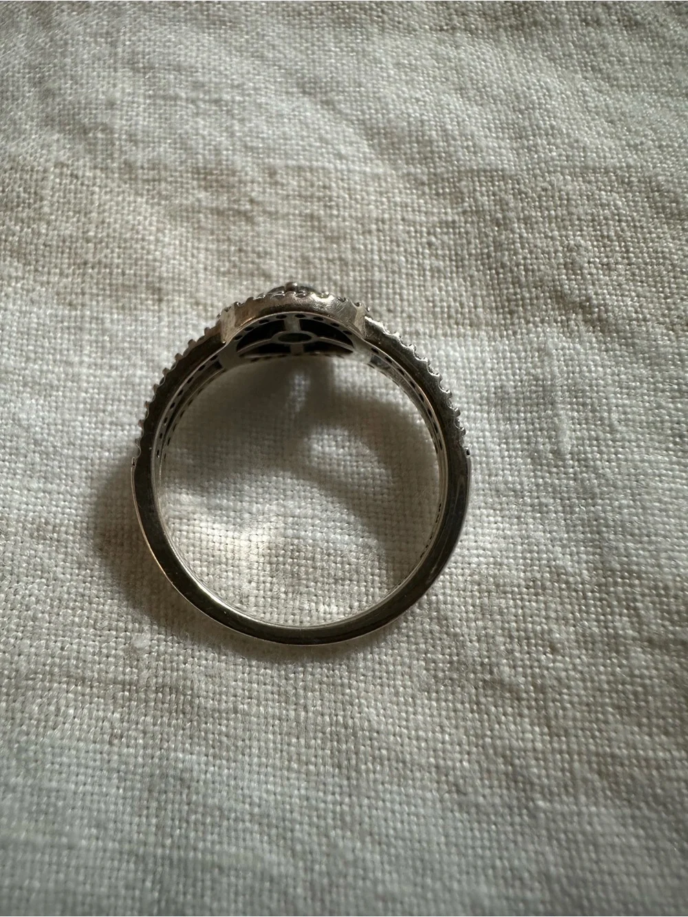 Pandora Silver Halo Ring with Clear Center Stone